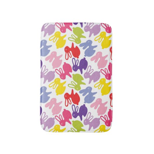 Muster mit Ostern-Kaninchen Badematte (Vorderseite Vertikal)