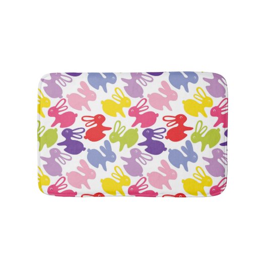 Muster mit Ostern-Kaninchen Badematte (Vorderseite)