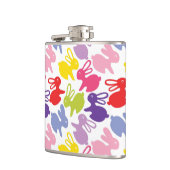 Muster mit Ostern-Kaninchen Flachmann (Links)