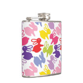 Muster mit Ostern-Kaninchen Flachmann (Rechts)