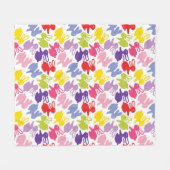 Muster mit Ostern-Kaninchen Fleecedecke (Vorderseite (Horizontal))