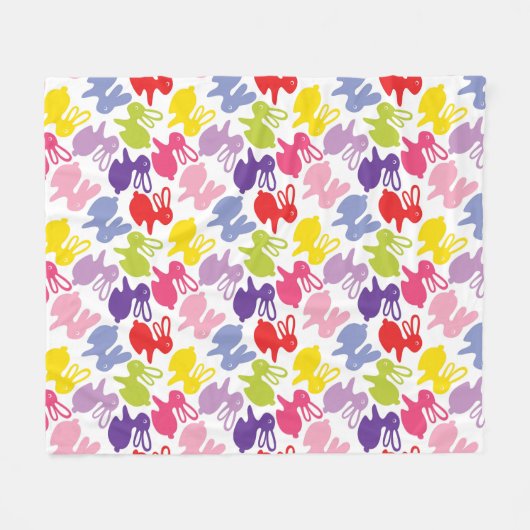 Muster mit Ostern-Kaninchen Fleecedecke (Vorderseite (Horizontal))