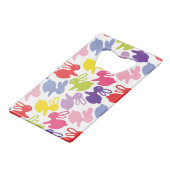 Muster mit Ostern-Kaninchen Geldkarten Flaschenöffner (Rückseite Schrägansicht)