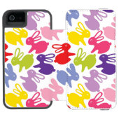 Muster mit Ostern-Kaninchen Incipio iPhone Geldbeutel-Hülle (Folio Geöffnet)