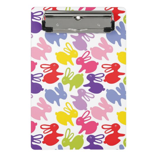Muster mit Ostern-Kaninchen Mini Klemmbrett (Vorderseite)