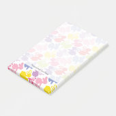 Muster mit Ostern-Kaninchen Post-it Klebezettel (angewinkelt)