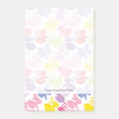 Muster mit Ostern-Kaninchen Post-it Klebezettel (Vorderseite)