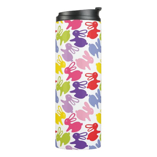 Muster mit Ostern-Kaninchen Thermosbecher (Nach links gedreht)