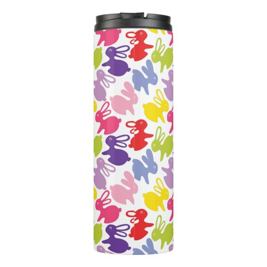Muster mit Ostern-Kaninchen Thermosbecher (Rückseite)
