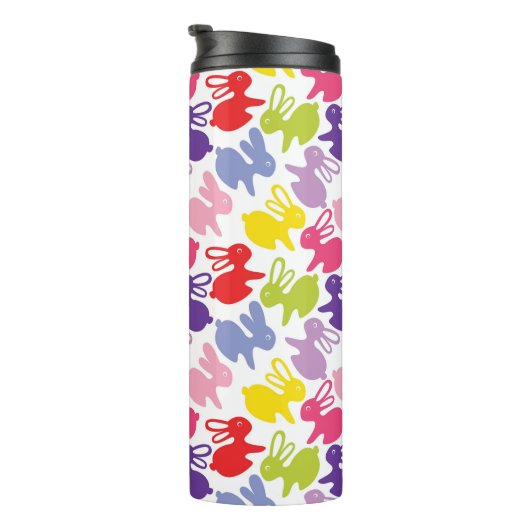 Muster mit Ostern-Kaninchen Thermosbecher (Nach rechts gedreht)