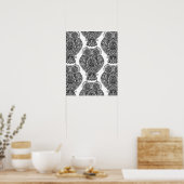 Muster mit Owls Doodle 2 Poster (Küche)