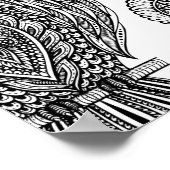 Muster mit Owls Doodle 2 Poster (Ecke)