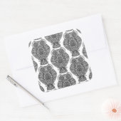 Muster mit Owls Doodle Quadratischer Aufkleber (Umschlag)