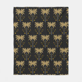 Muster mit Palmen und Ornamenten Fleecedecke (Vorderseite)