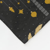 Muster mit Palmen und Ornamenten Fleecedecke (Ecke)