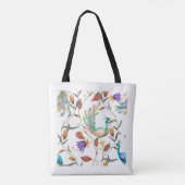 Muster mit Pfau und Blumen l Tasche (Rückseite)