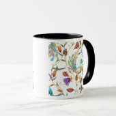Muster mit Pfau und Blumen Pfau Tasse (VorderseiteRechts)