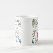 Muster mit Pfau und Blumen Pfau Verwandlungstasse (Mittel)