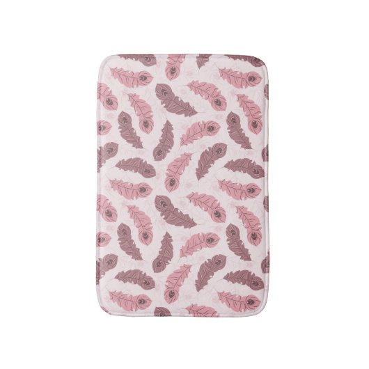 Muster mit Pfauenfedern Badematte (Vorderseite Vertikal)