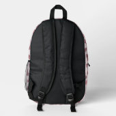 Muster mit Pfauenfedern Bedruckter Rucksack (Rückseite)