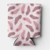 Muster mit Pfauenfedern Dosenkühler (Vorderseite)