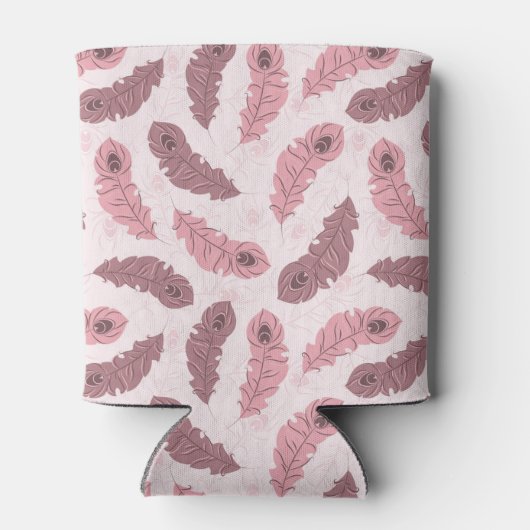 Muster mit Pfauenfedern Dosenkühler (Rückseite)