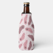 Muster mit Pfauenfedern Flaschenkühler (Flaschenvorderseite)