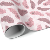 Muster mit Pfauenfedern Geschenkpapier (Rolleneckpunkt)