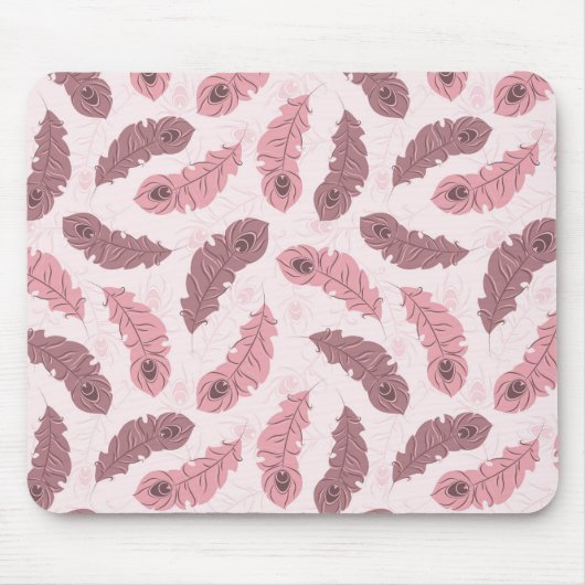 Muster mit Pfauenfedern Mousepad (Vorne)