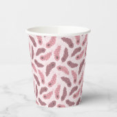 Muster mit Pfauenfedern Pappbecher (Links)