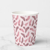 Muster mit Pfauenfedern Pappbecher (Rechts)