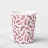 Muster mit Pfauenfedern Pappbecher (Vorderseite)