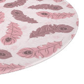 Muster mit Pfauenfedern Schneidebrett (Ecke)