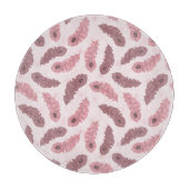 Muster mit Pfauenfedern Schneidebrett (Vorderseite)