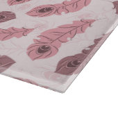 Muster mit Pfauenfedern Schneidebrett (Ecke)