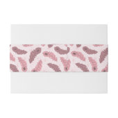 Muster mit Pfaufedern Einladungsbanderole (Rückseitenbeispiel)