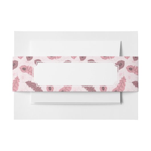 Muster mit Pfaufedern Einladungsbanderole (Vorderseite Beispiel)