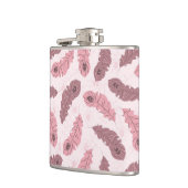 Muster mit Pfaufedern Flachmann (Links)