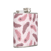 Muster mit Pfaufedern Flachmann (Rechts)