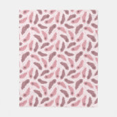 Muster mit Pfaufedern Fleecedecke (Vorderseite)