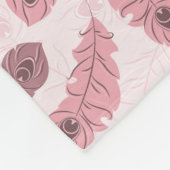 Muster mit Pfaufedern Fleecedecke (Ecke)