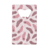 Muster mit Pfaufedern Geldkarten Flaschenöffner (Vorderseite)