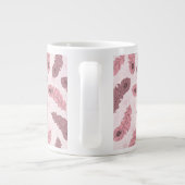 Muster mit Pfaufedern Jumbo-Tasse (Rückseite)