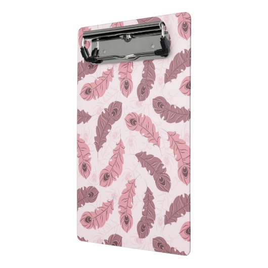 Muster mit Pfaufedern Mini Klemmbrett (Gewinkelt2)