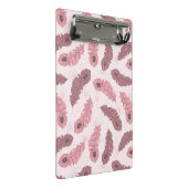 Muster mit Pfaufedern Mini Klemmbrett (Schrägansicht)