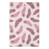 Muster mit Pfaufedern Mini Klemmbrett (Rückseite)