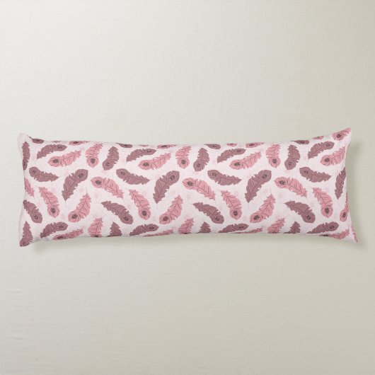 Muster mit Pfaufedern Seitenschläferkissen (Rückseite)