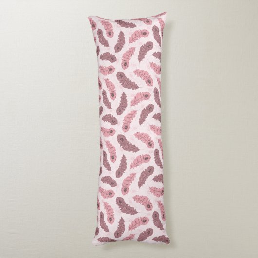 Muster mit Pfaufedern Seitenschläferkissen (Rückseite (Vertikal))