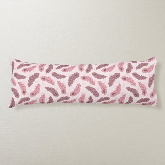 Muster mit Pfaufedern Seitenschläferkissen (Vorderseite)