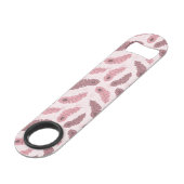 Muster mit Pfaufedern Speedflaschenöffner (Rückseite Schrägansicht)